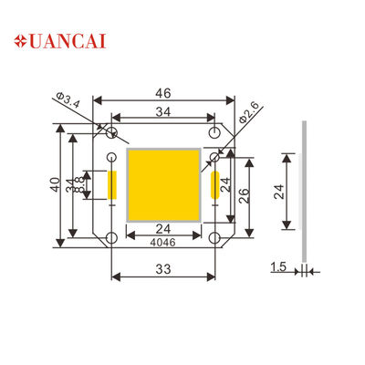 MAZORCA cuadrada LED del tamaño 6000k 30w 50w 100w 200w